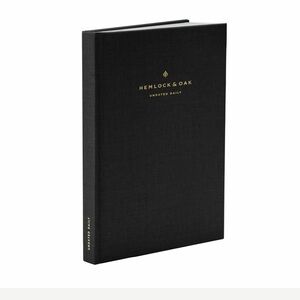 Black Hardcover Hemlock & Oak Undated 6 Month Daily Planner .  New.